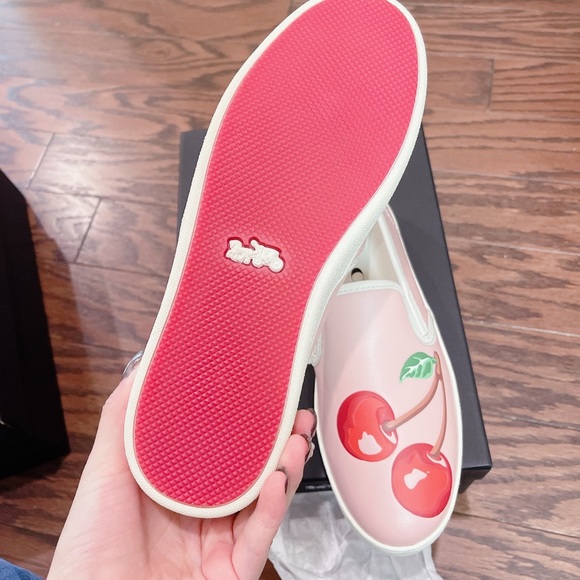 Coach limited edition Slip on pink leather Women's Sneakers/NWB - Picture 6 of 8
